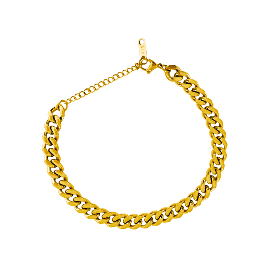 Gold Cuban Chain Anklet (large)